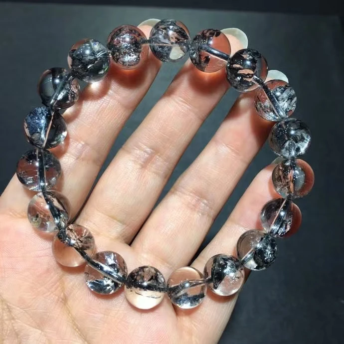 Natural Black Rutilated Quartz Herkimer Diamond Bracelet 10.6mm Gemstone Clear Round Beads Woman Man Jewelry AAAAAAA
Natural Black Rutilated Quartz Herkimer Diamond Bracelet 10.6mm Gemstone Clear Round Beads Woman Man Jewelry AAAAAAA