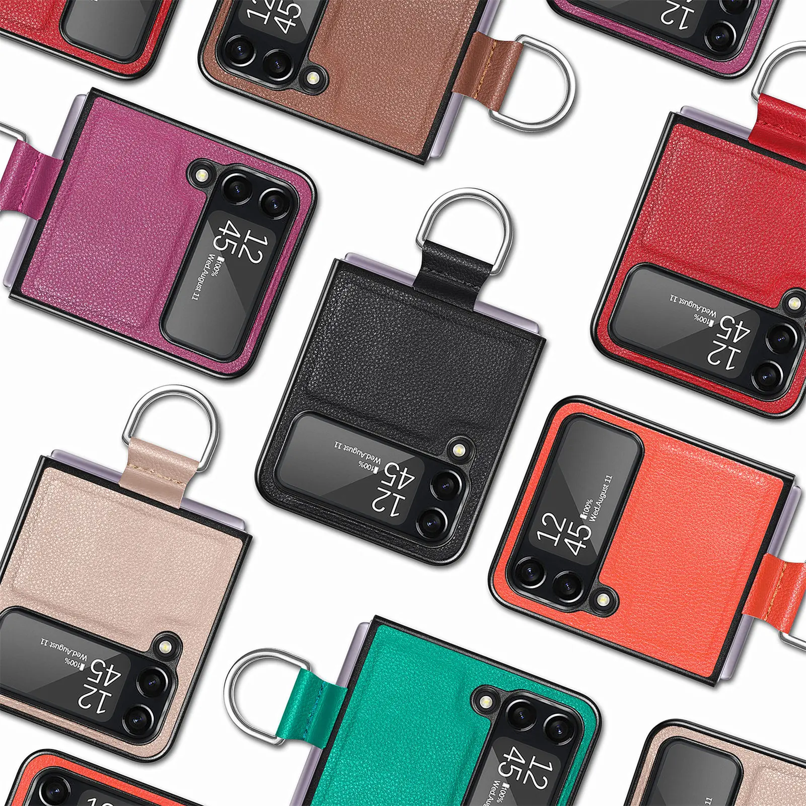 Anti-Fall Finger Ring Folding Leather Case for Samsung Galaxy Z Flip 4 5G Flip4 Zflip4 Flip 3 Flip3 Anti-Knock Protective Cover
Anti-Fall Finger Ring Folding Leather Case for Samsung Galaxy Z Flip 4 5G Flip4 Zflip4 Flip 3 Flip3 Anti-Knock Protective Cover