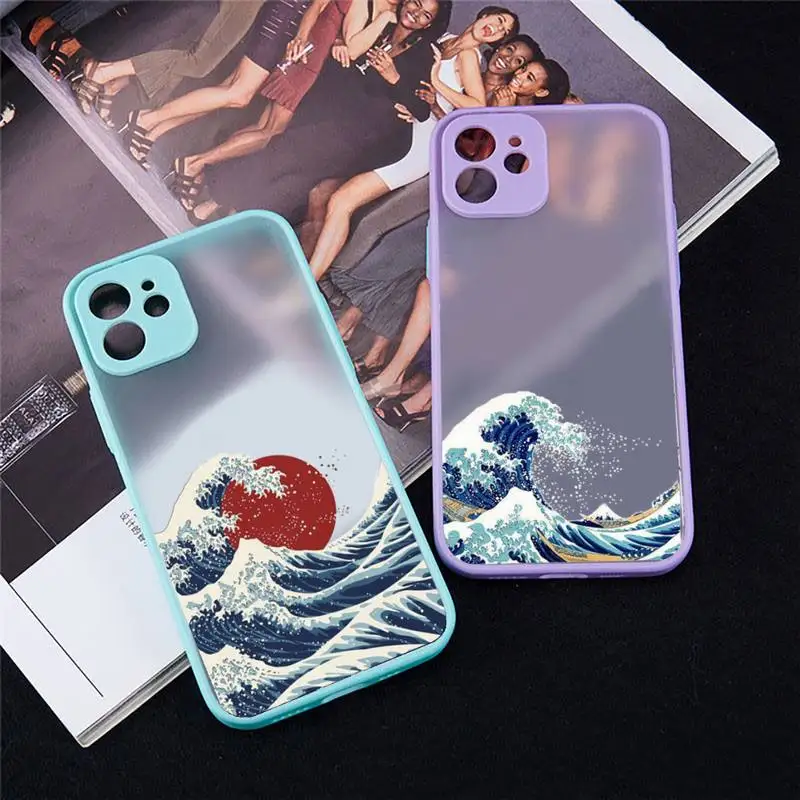 japan Waves Phone Case For iPhone 13 12 11 Mini Pro XR XS Max 7 8 Plus X Matte transparent blue Back Cover
japan Waves Phone Case For iPhone 13 12 11 Mini Pro XR XS Max 7 8 Plus X Matte transparent blue Back Cover