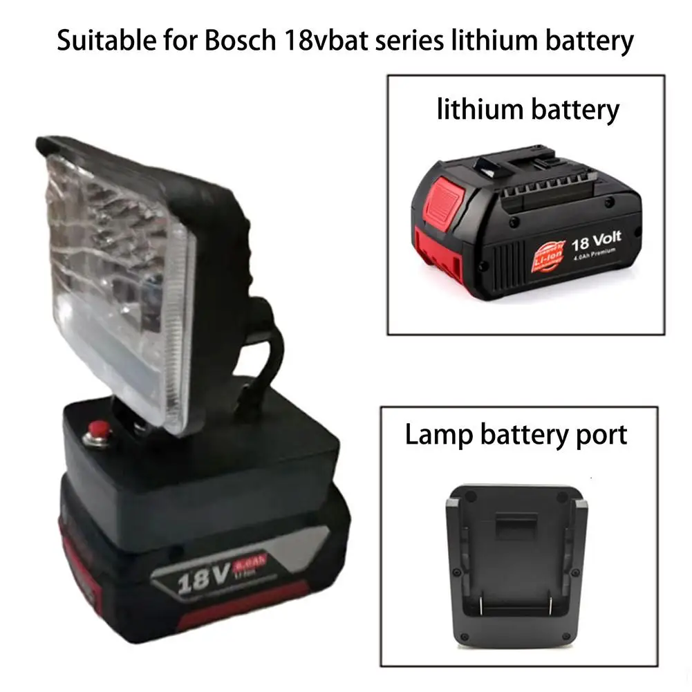 High Brightness Tool Outdoor Lights Compatible For Bosch 18v Bat Series Lithium Battery With Flash Led Lighting Emergency Lamp
High Brightness Tool Outdoor Lights Compatible For Bosch 18v Bat Series Lithium Battery With Flash Led Lighting Emergency Lamp