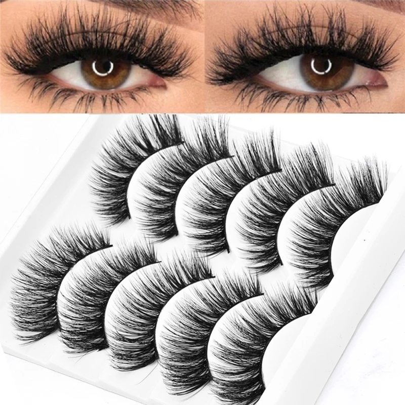 5Pairs Multipack 5D Soft Mink Hair False Eyelashes Handmade Wispy Fluffy Long Lashes Nature Eye Makeup Tools Faux Eye Lashes
5Pairs Multipack 5D Soft Mink Hair False Eyelashes Handmade Wispy Fluffy Long Lashes Nature Eye Makeup Tools Faux Eye Lashes