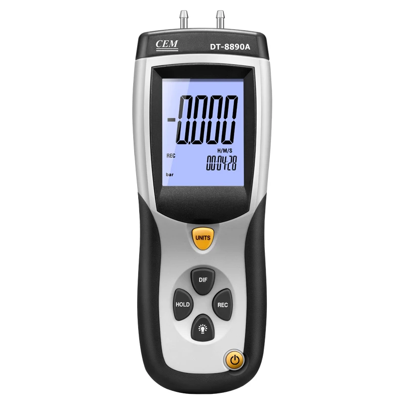 CEM DT-8890 Digital Air Pressure Meter Gauge Differential Pressure Manometer for Room Lab Factory Tube
CEM DT-8890 Digital Air Pressure Meter Gauge Differential Pressure Manometer for Room Lab Factory Tube