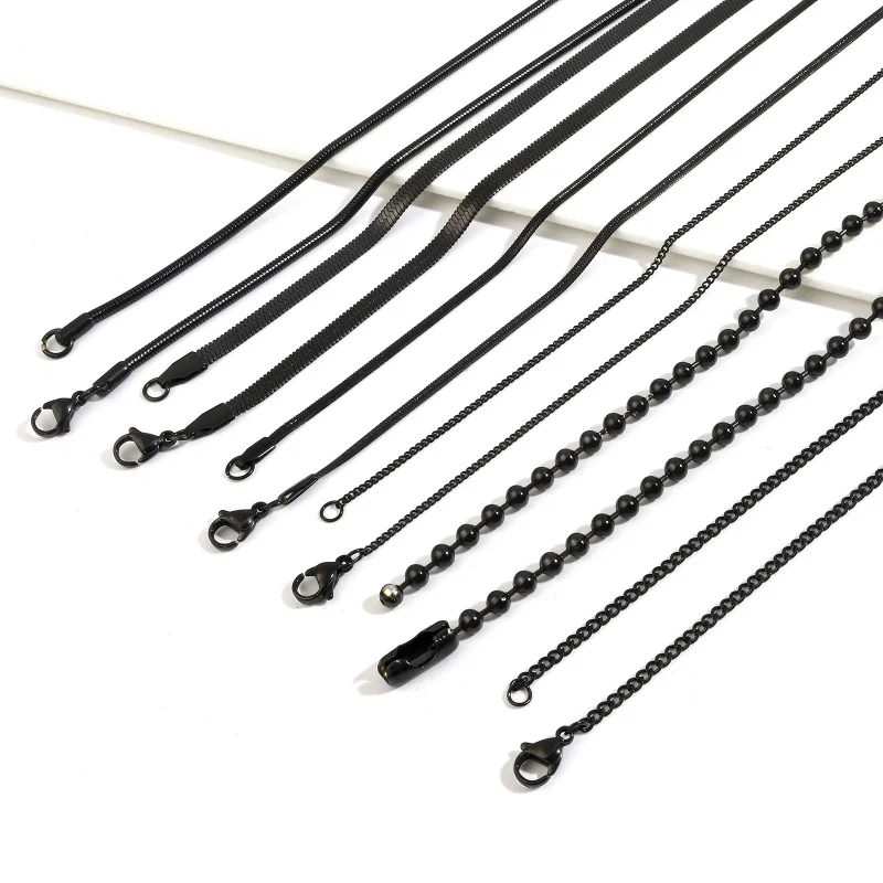 DoreenBeads Stainless Steel Beads Snake Chain Lobster Clasp Necklace Black Color Link Chain Necklace For Women Men Gifts 60cm
DoreenBeads Stainless Steel Beads Snake Chain Lobster Clasp Necklace Black Color Link Chain Necklace For Women Men Gifts 60cm