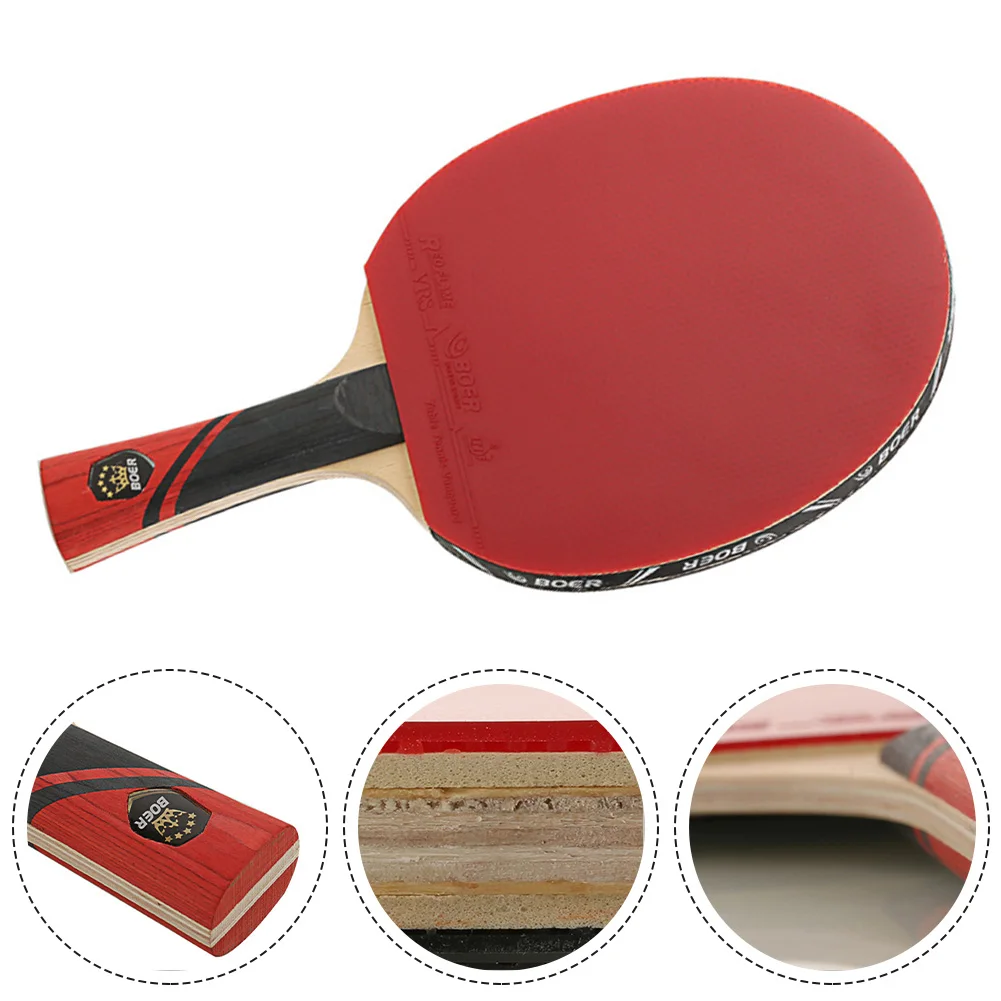 For Competition Bat Table Tennis Racket 3 Star All-round Type Anti-skid Long Handle Ping Pong Bat Strong Spin Control
For Competition Bat Table Tennis Racket 3 Star All-round Type Anti-skid Long Handle Ping Pong Bat Strong Spin Control