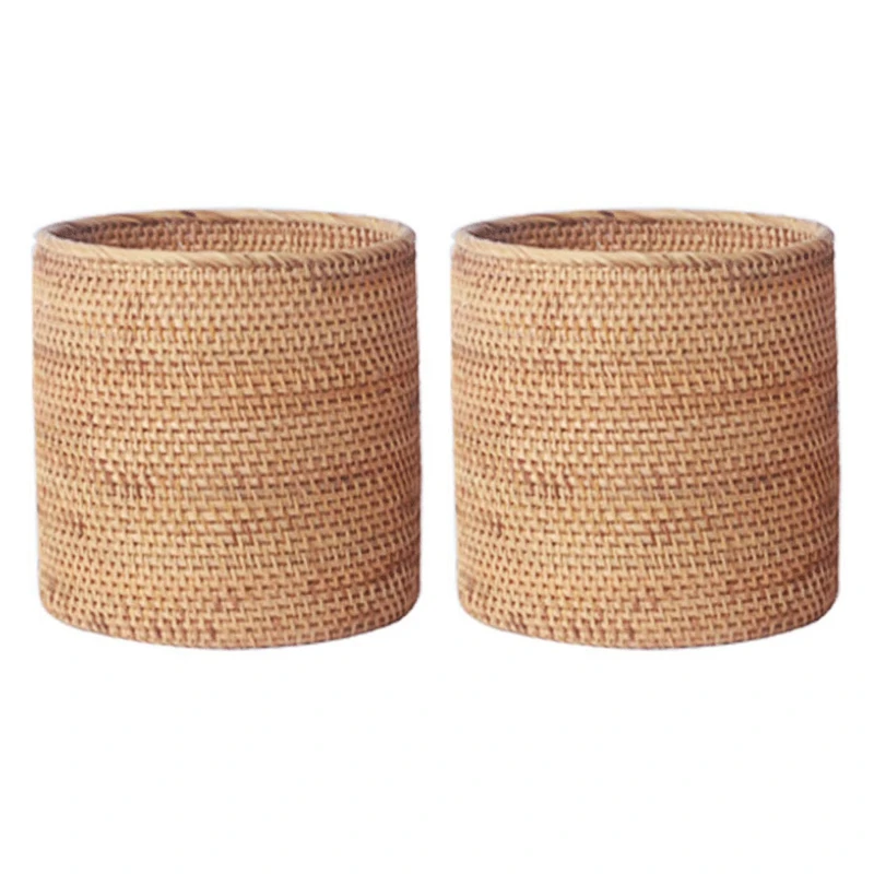 2X Handmade Rattan Trash Can, Cylinder Storage, Desktop Trash Can, Rattan Trash Can Storage Basket (20CM)
2X Handmade Rattan Trash Can, Cylinder Storage, Desktop Trash Can, Rattan Trash Can Storage Basket (20CM)