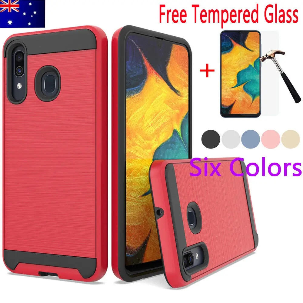 For Samsung Galaxy A20 A30 A50 Shockproof Rugged Armor Case Bumper Hard Cover+Tempered Glass
For Samsung Galaxy A20 A30 A50 Shockproof Rugged Armor Case Bumper Hard Cover+Tempered Glass