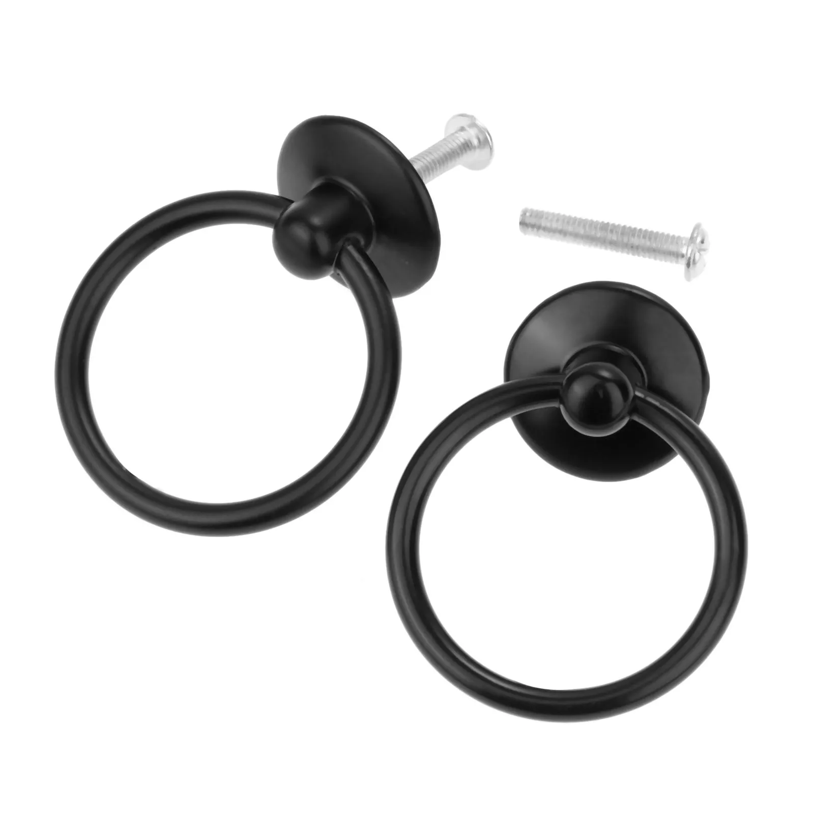 2pcs Black Cabinet Drawer Knobs Dresser Cupboard Wardrobe Furniture Pulls Ring Handle Wooden Box Jewelry Box Knobs 25*52mm
2pcs Black Cabinet Drawer Knobs Dresser Cupboard Wardrobe Furniture Pulls Ring Handle Wooden Box Jewelry Box Knobs 25*52mm