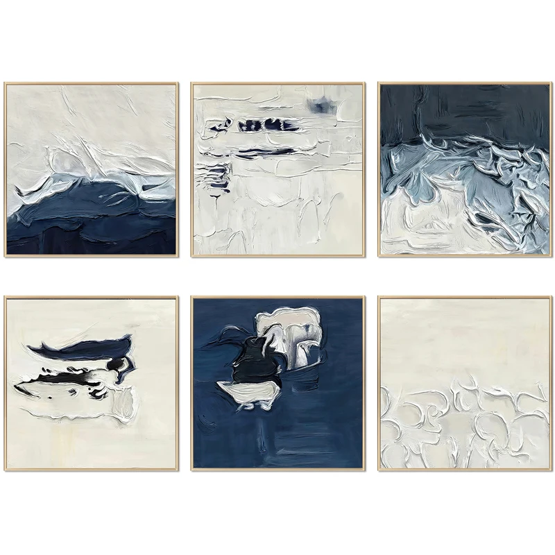 Modern Abstract Seascape Oil Painting Blue White Sea Wave Beach Canvas Print Posters Wall Art Pictures for Living Room Aisle
Modern Abstract Seascape Oil Painting Blue White Sea Wave Beach Canvas Print Posters Wall Art Pictures for Living Room Aisle