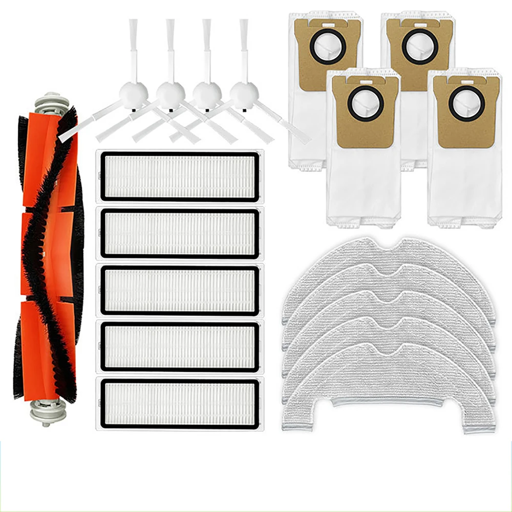 1pc Main Brush Roller 4pcs Side Brush 4pcs Hepa Filter 5pcs Mop Cloth 4pcs Dust Bag for Mijia STYTJ05ZHM Robot Vacuum Cleaner
1pc Main Brush Roller 4pcs Side Brush 4pcs Hepa Filter 5pcs Mop Cloth 4pcs Dust Bag for Mijia STYTJ05ZHM Robot Vacuum Cleaner