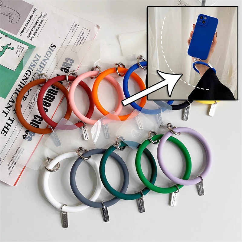 Mobile Phone Case Accessories Bracelet Buckle Soft Liquid Silicone Universal All Phone Shells Large Ring Wrist Strap Hand-Held
Mobile Phone Case Accessories Bracelet Buckle Soft Liquid Silicone Universal All Phone Shells Large Ring Wrist Strap Hand-Held