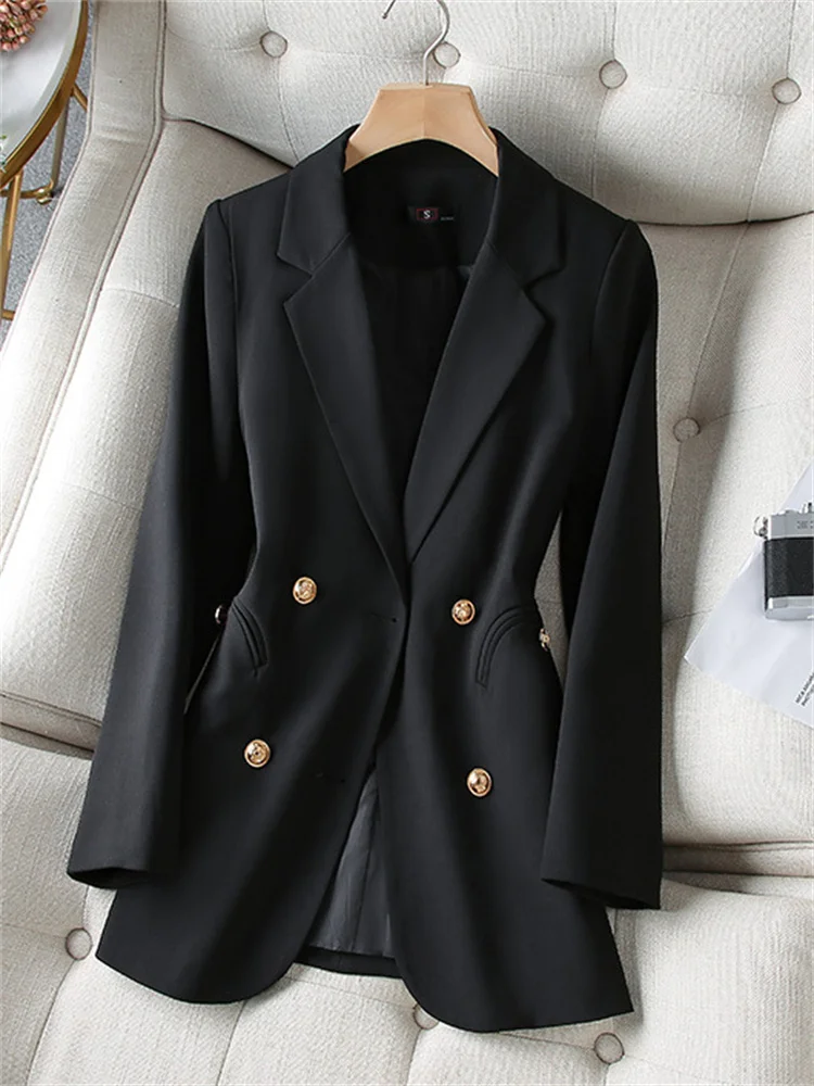 Casual Blazer Coat Women Small Girls Design Fashion Korean High Quality Blazers Black Personality Pockets Office Lady Clothing
Casual Blazer Coat Women Small Girls Design Fashion Korean High Quality Blazers Black Personality Pockets Office Lady Clothing
