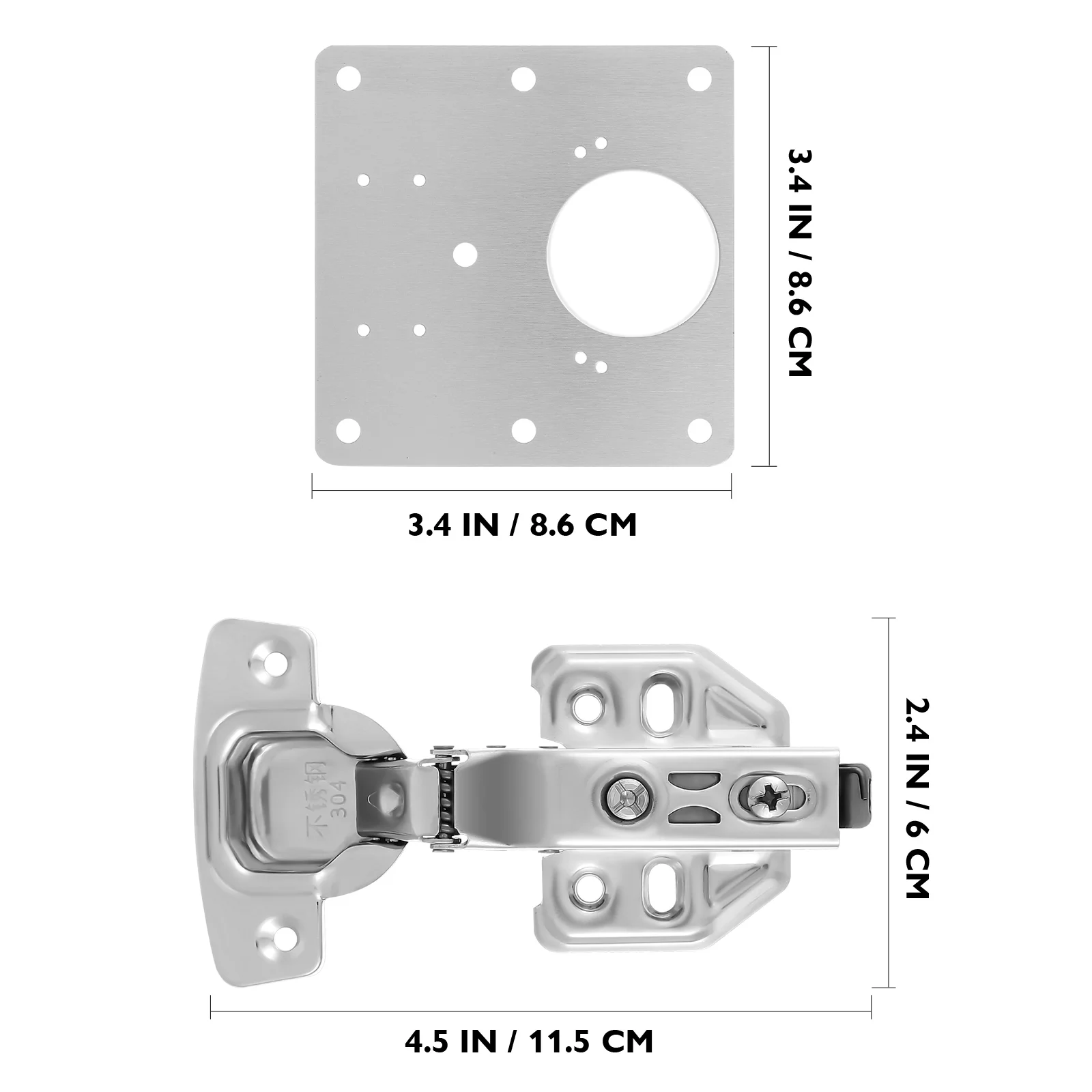 Kitchen Cabinet Door Accessories Mending Plate Hinge Repair Bracket Stainless Steel 304
Kitchen Cabinet Door Accessories Mending Plate Hinge Repair Bracket Stainless Steel 304