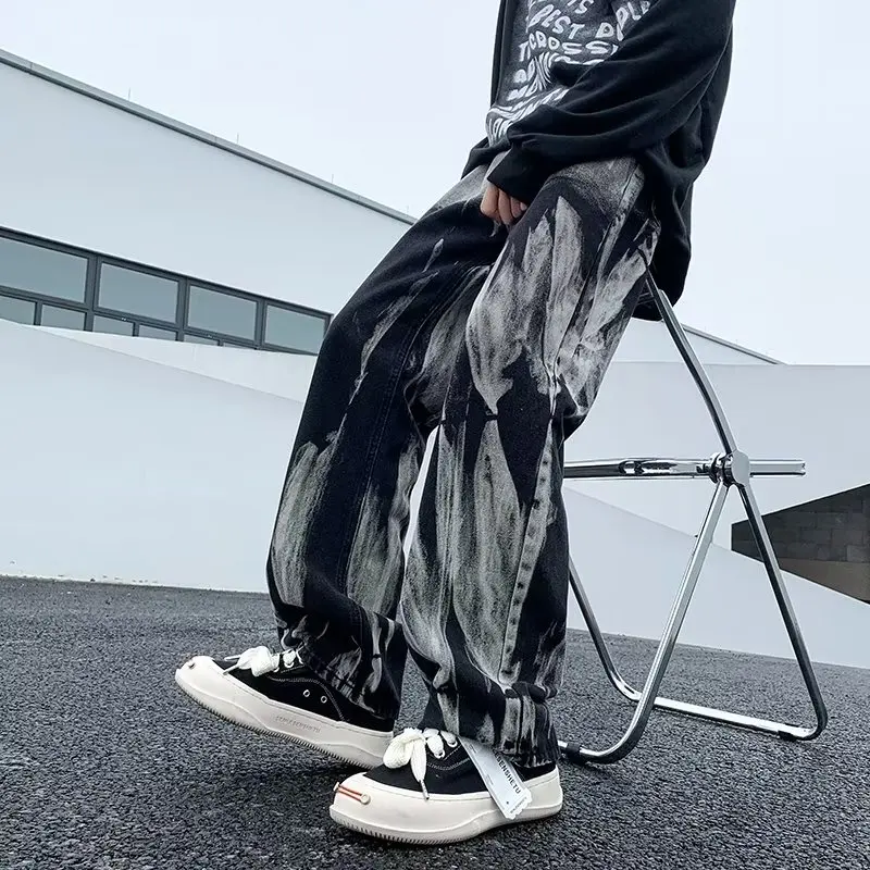 American High Street Jeans Pants Men Vintage Washed Striped Loose Straight Wide Leg Pants Male Hip Hop Streetwear Y2k Trousers
American High Street Jeans Pants Men Vintage Washed Striped Loose Straight Wide Leg Pants Male Hip Hop Streetwear Y2k Trousers