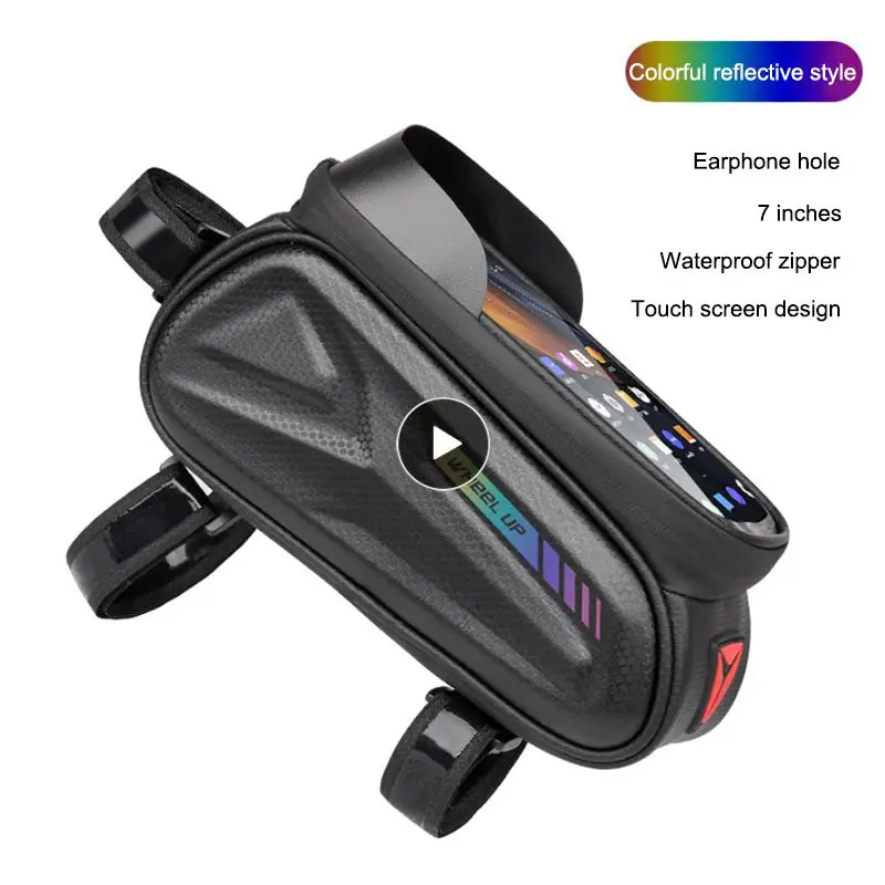 

Wheel Up Bike Bag Frame Front Top Tube Cycling Bag Waterproof 7in MTB Road Bike Phone Case Touchscreen Pack Bicycle Accessories