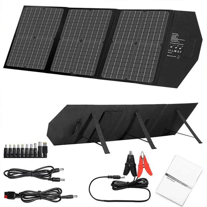 60W 18V Solar Panel Folding Pack Monocrystalline Cells Outdoor Portable Solar Charger for Power Bank Mobile Phone Charging
60W 18V Solar Panel Folding Pack Monocrystalline Cells Outdoor Portable Solar Charger for Power Bank Mobile Phone Charging