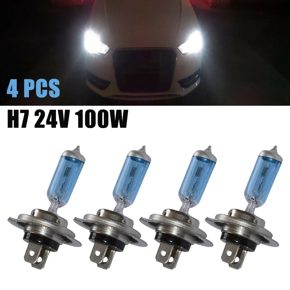 Car Headlight Halogen Lamp Quartz Material H7 24V 100W 4PCS Super White 6000K H7 Headlight Bulbs
Car Headlight Halogen Lamp Quartz Material H7 24V 100W 4PCS Super White 6000K H7 Headlight Bulbs