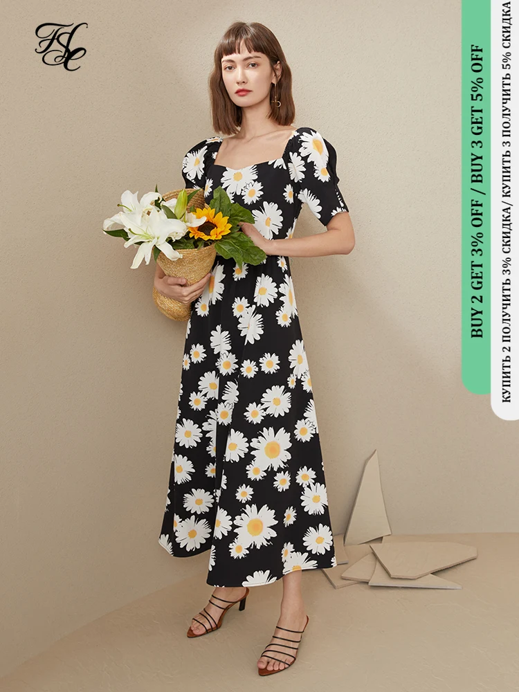 FSLE Floral Print Vintage Long Dress Women Summer Puff Sleeve Elegant Black Maxi Dress Beach Boho Retro Dresses Ladies
FSLE Floral Print Vintage Long Dress Women Summer Puff Sleeve Elegant Black Maxi Dress Beach Boho Retro Dresses Ladies