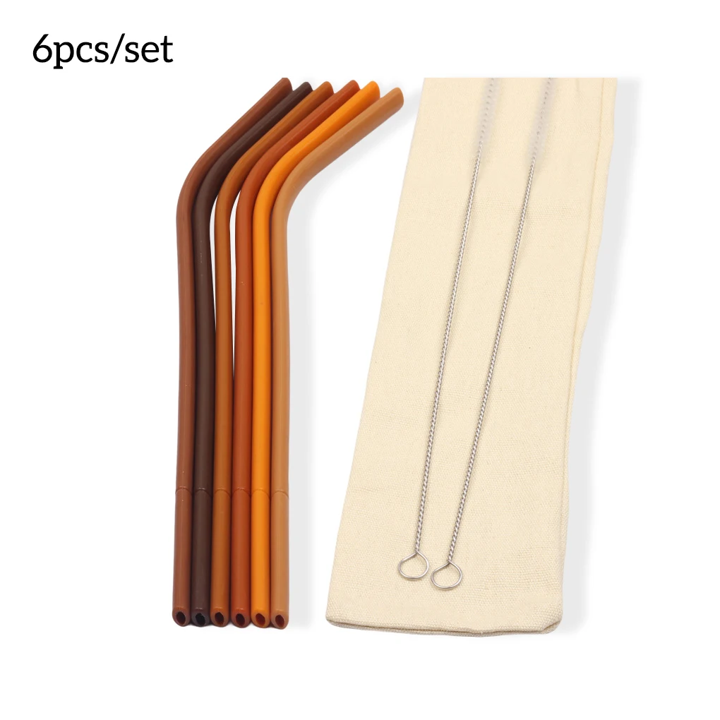 6 Pieces Reusable Straws Washable Silicone Replacement Tea Drink Straw Toddlers Adults Beverage Travel Camping Restaurant
6 Pieces Reusable Straws Washable Silicone Replacement Tea Drink Straw Toddlers Adults Beverage Travel Camping Restaurant