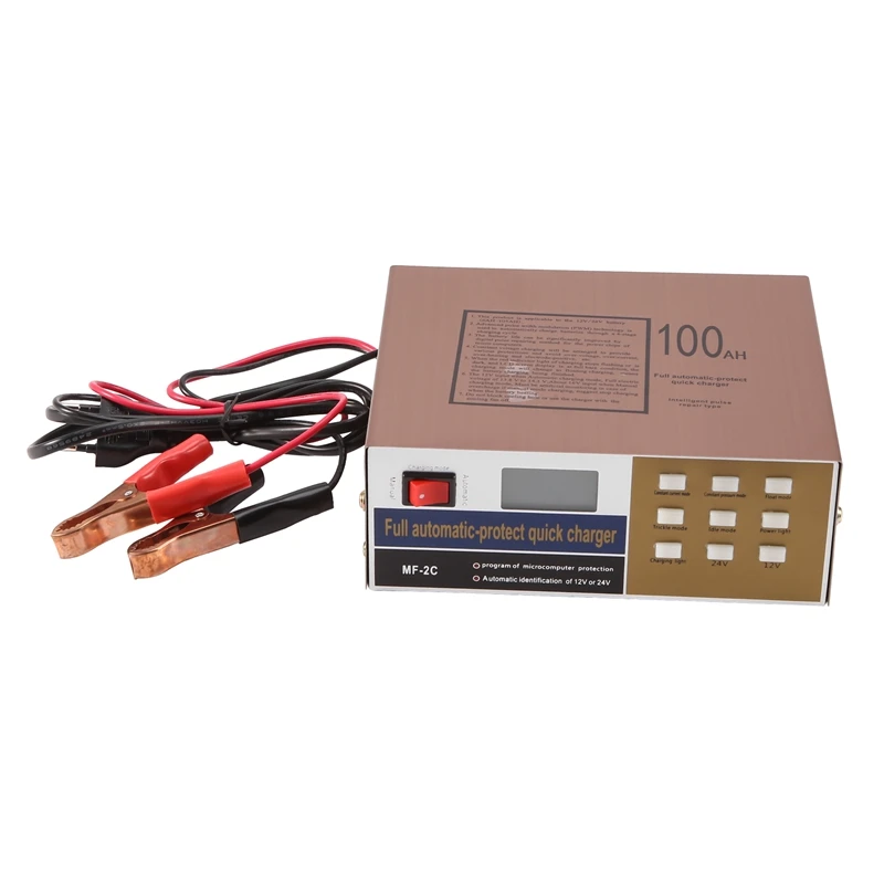 Full Automatic Car Battery Charger Intelligent Pulse Repair Battery Charger 12V/24V Truck Motorcycle Charger EU Plug
Full Automatic Car Battery Charger Intelligent Pulse Repair Battery Charger 12V/24V Truck Motorcycle Charger EU Plug