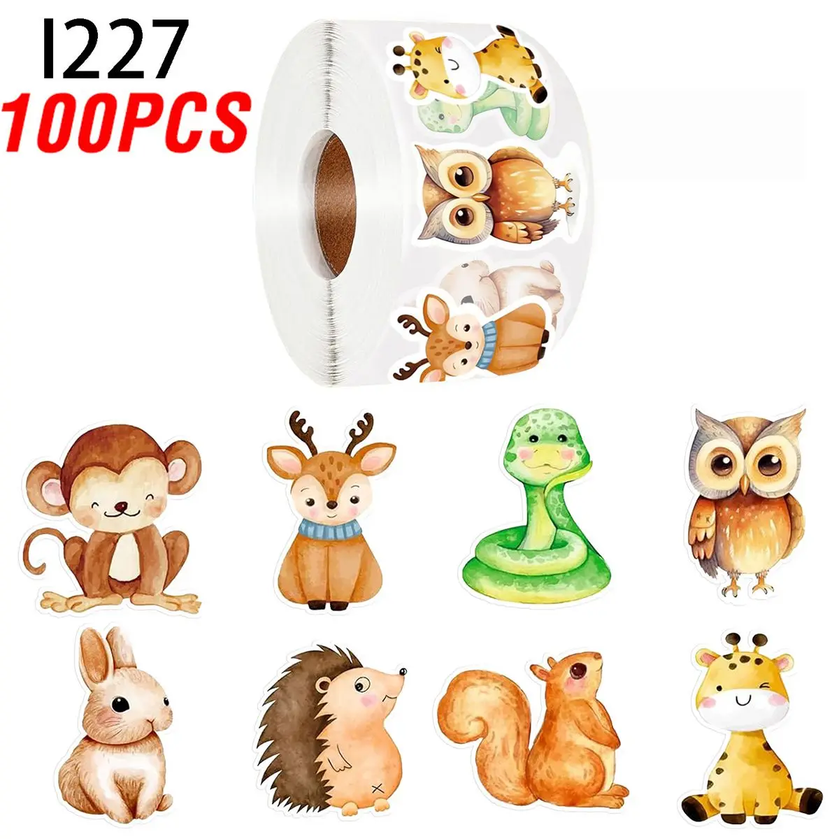 Набор наклеек с животными и зонтами, 100-500 шт.
Набор наклеек с животными и зонтами, 100-500 шт.