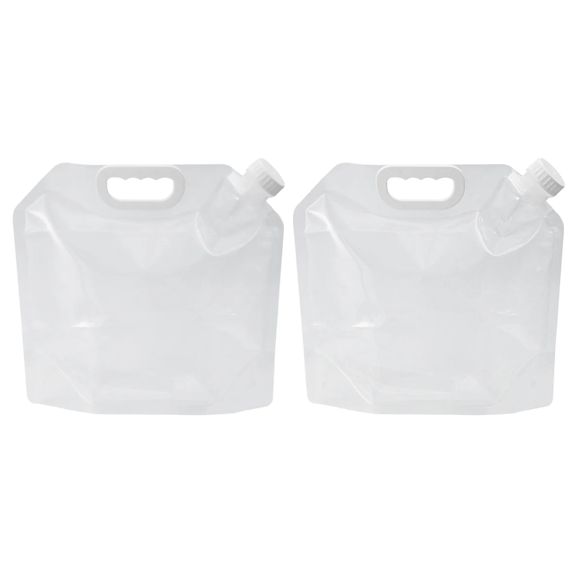 

2 Pcs Clear Backpack Plastic Storage Jug Water Carrier Bag Clear Emergency Jug Large Capacity Water Bag Collapsible Water Bag