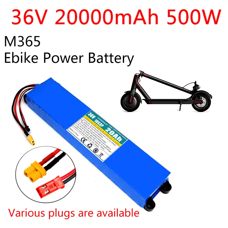 36V Battery 20Ah 18650 lithium battery pack 10S3P 20000mAh 500W Same port 42V Electric Scooter M365 ebike Power Battery with BMS
36V Battery 20Ah 18650 lithium battery pack 10S3P 20000mAh 500W Same port 42V Electric Scooter M365 ebike Power Battery with BMS