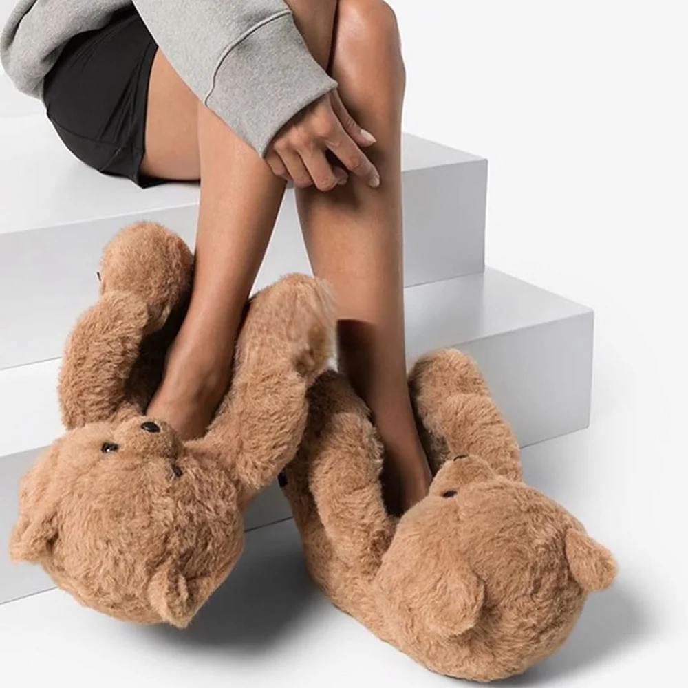 Women Winter Plush Slippers Teddy Bear Christmas Cute Style Faux Fur Home Indoor Furry Soft Anti-slip Slipper Warm Shoes
Women Winter Plush Slippers Teddy Bear Christmas Cute Style Faux Fur Home Indoor Furry Soft Anti-slip Slipper Warm Shoes