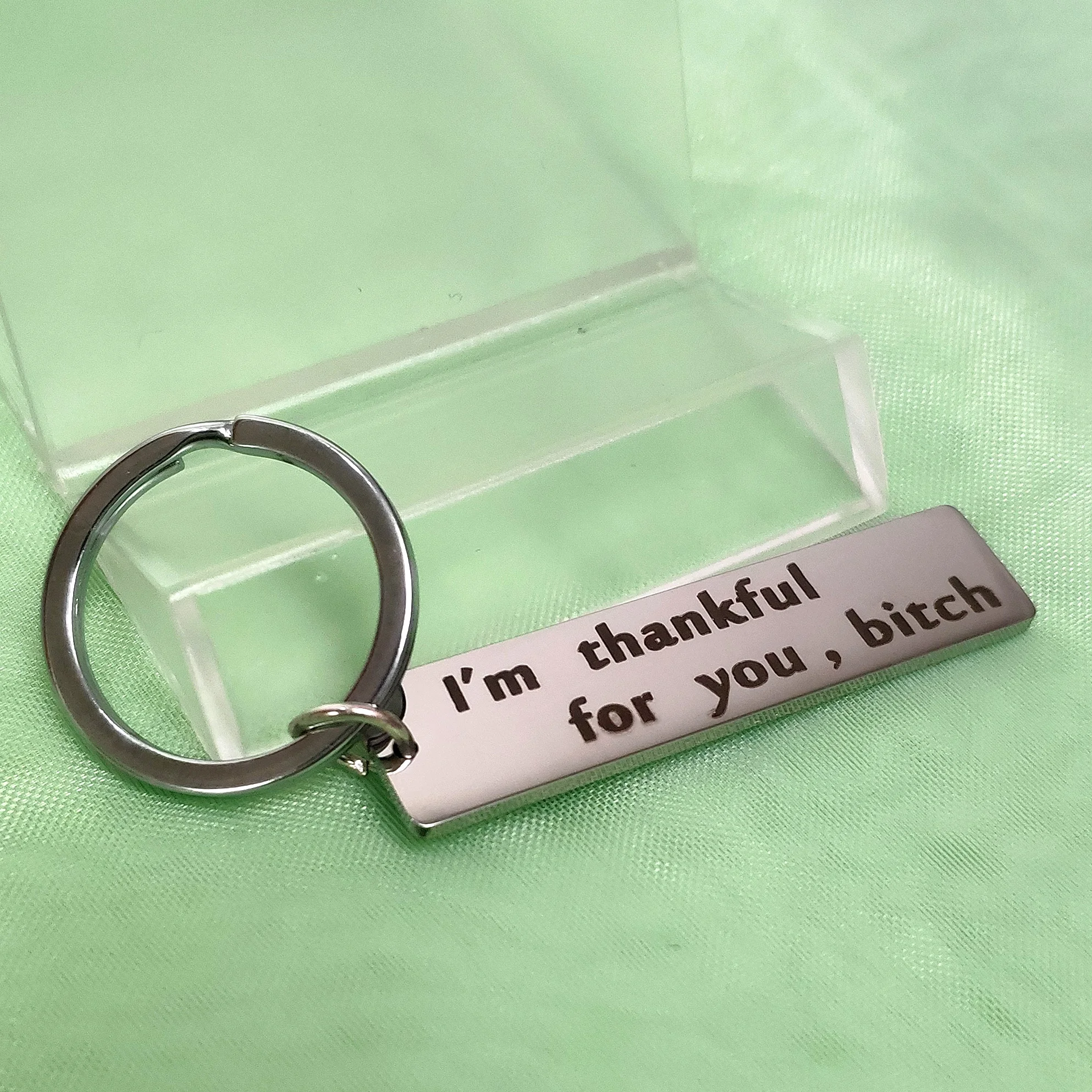 Car Keys Keychain I'm Thankful for You Best Friend Creative Couple Gift Mirror Rectangle Pendant Stainless Steel Ornaments Funny
Car Keys Keychain I'm Thankful for You Best Friend Creative Couple Gift Mirror Rectangle Pendant Stainless Steel Ornaments Funny