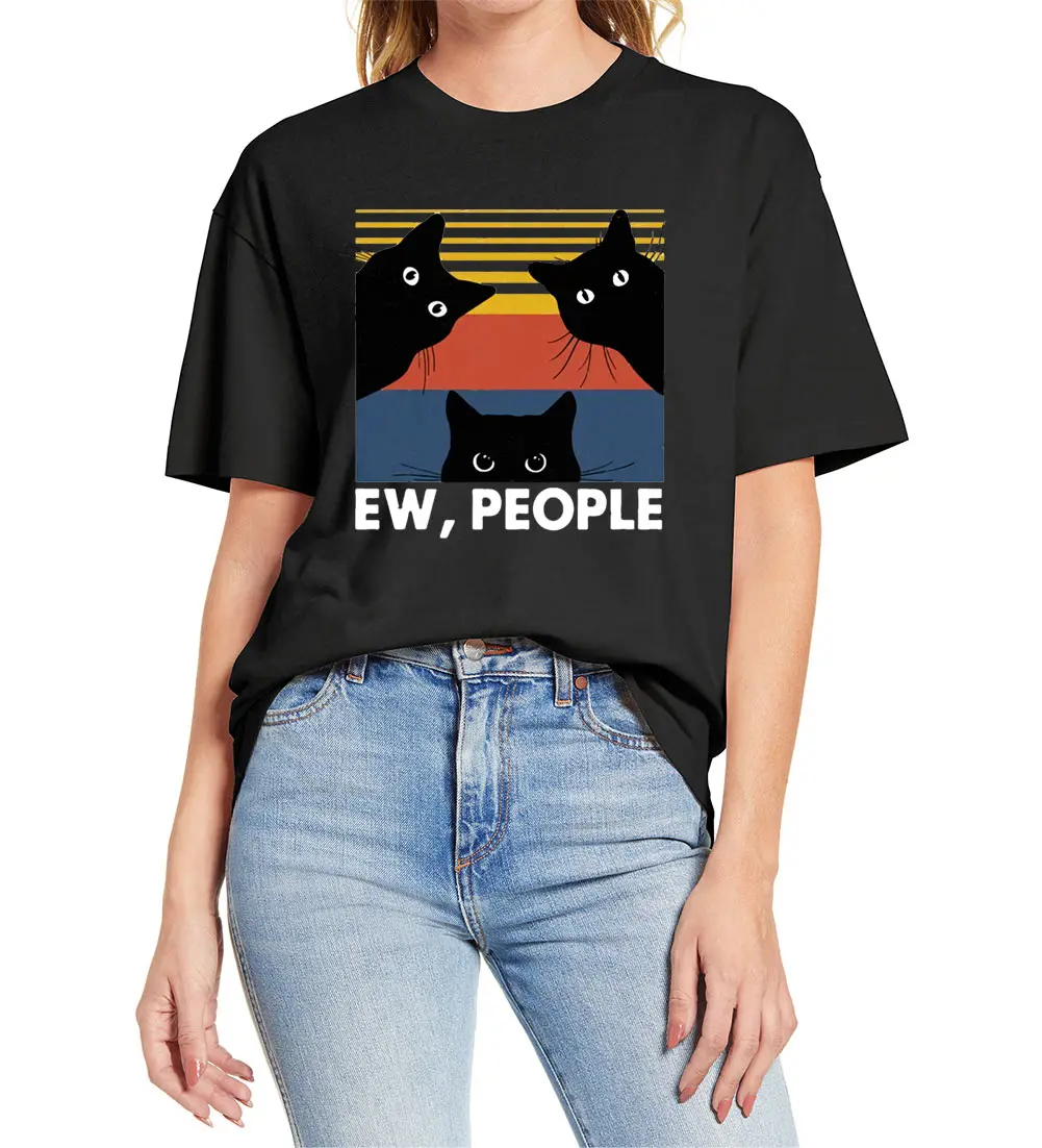 100% Cotton Ew People Funny Black Cat Lovers Gift Vintage Funny Men Women Short Sleeve T-Shirt Soft Top Tee Gift
100% Cotton Ew People Funny Black Cat Lovers Gift Vintage Funny Men Women Short Sleeve T-Shirt Soft Top Tee Gift