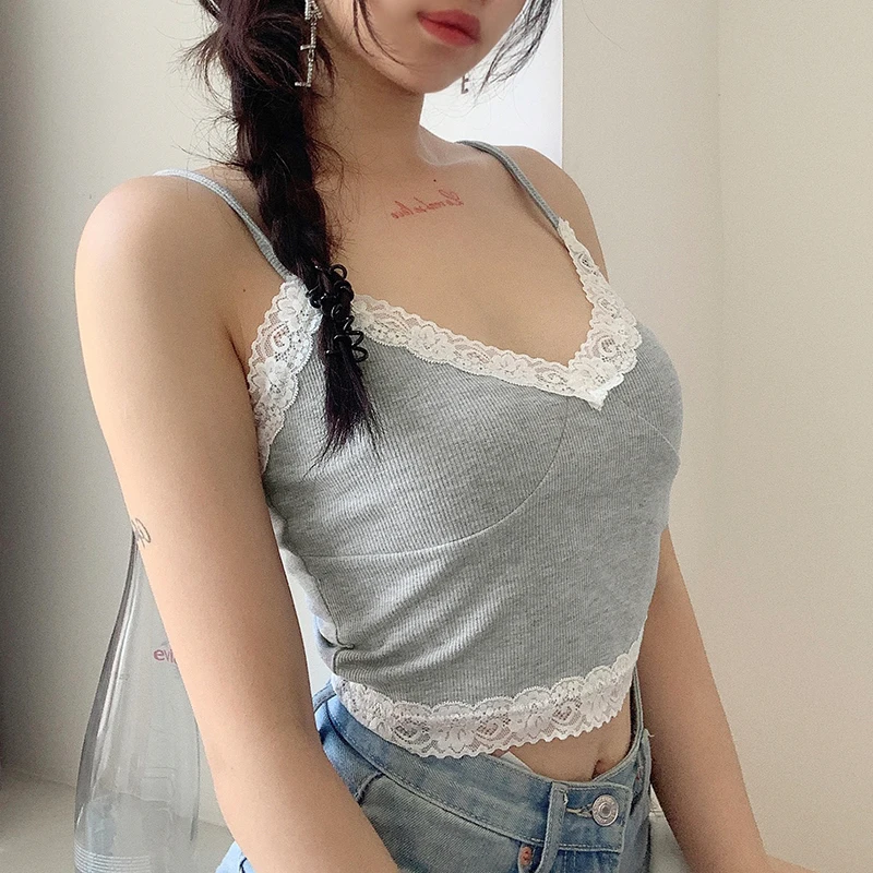 Y2K Crop Tops Women Summer Corset Tank Top For GIrls Sexy E-girl Style Spaghetti Strap with Lace Clothes Basic Stretch Cami
Y2K Crop Tops Women Summer Corset Tank Top For GIrls Sexy E-girl Style Spaghetti Strap with Lace Clothes Basic Stretch Cami