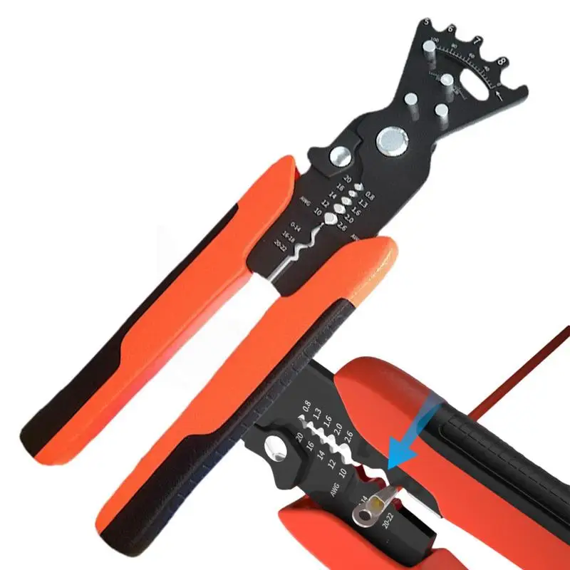 5-in-1 Cable Crimping Tool Wire Stripper Cutter Multipurpose Electricians Pliers Hand Tool for Stripping Cutting Crimping Wires
5-in-1 Cable Crimping Tool Wire Stripper Cutter Multipurpose Electricians Pliers Hand Tool for Stripping Cutting Crimping Wires