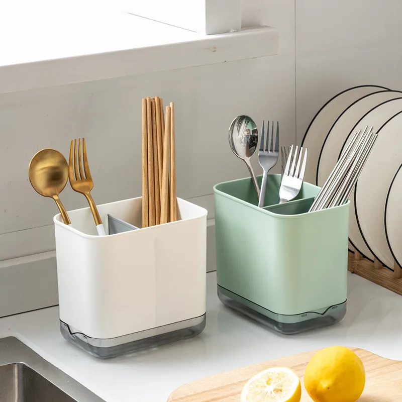 Multifunctional compartment spoon fork chopsticks drain box double-layer kitchen storage rack practical and simple
Multifunctional compartment spoon fork chopsticks drain box double-layer kitchen storage rack practical and simple