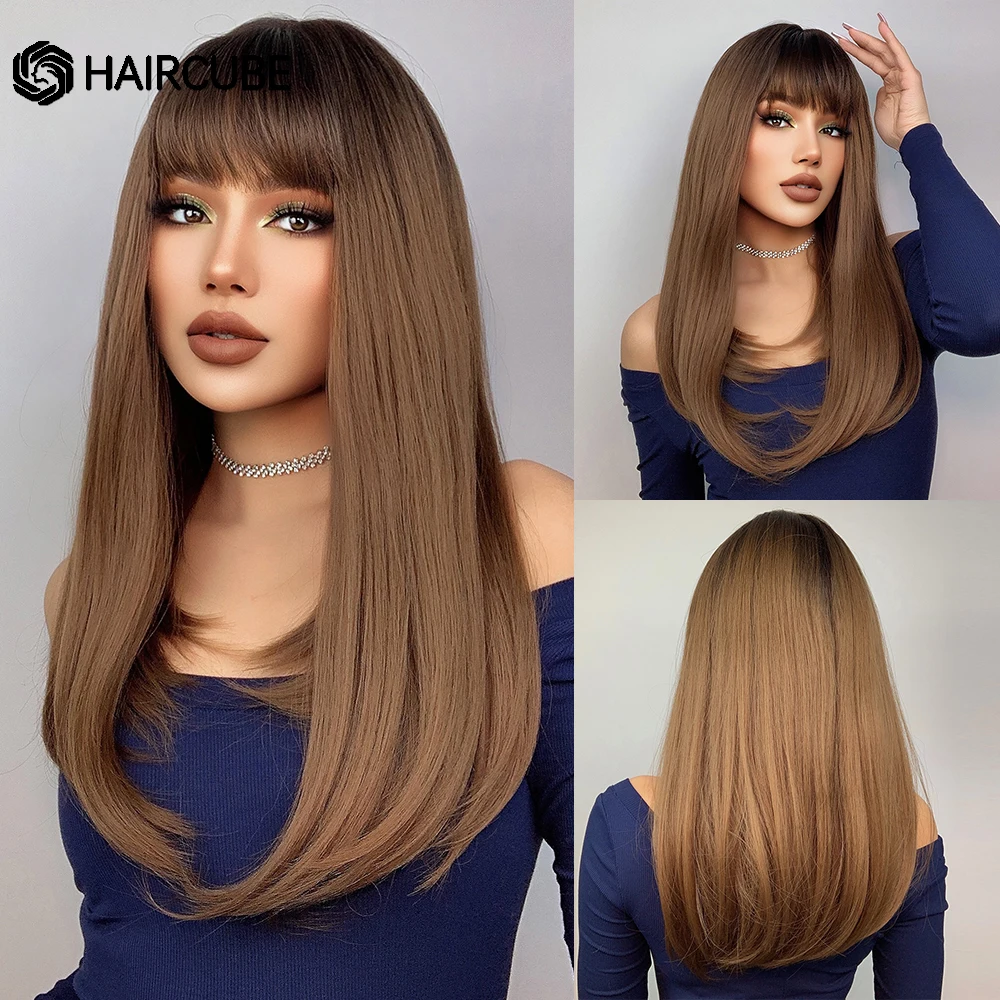 HAIRCUBE длинные прямые синтетические парики Омбре коричневые натуральные парики с челкой для женщин ежедневный Косплей термостойкие волокон...
HAIRCUBE длинные прямые синтетические парики Омбре коричневые натуральные парики с челкой для женщин ежедневный Косплей термостойкие волокон...