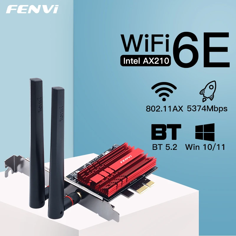 Wi-Fi-адаптер Fenvi 802.11AX 5374 Мбит/с 2 4 ГГц | Компьютеры и офис
