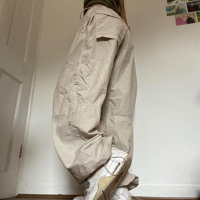 Women Casual Joggers Tech Pants Oversized Solid Low Waist Drawstring Baggy Trousers Y2K Fashion Wide Leg Cargo Pants Streetwear
Women Casual Joggers Tech Pants Oversized Solid Low Waist Drawstring Baggy Trousers Y2K Fashion Wide Leg Cargo Pants Streetwear