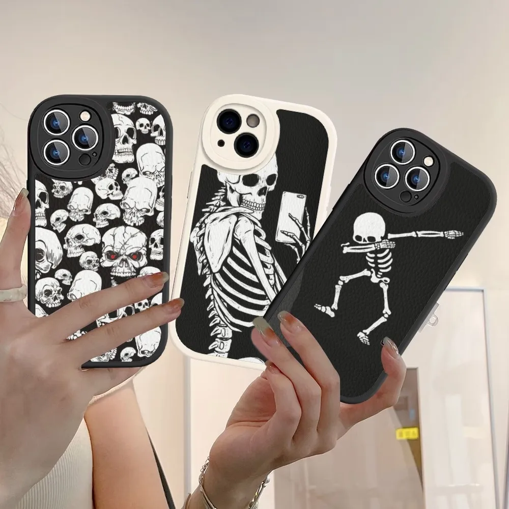 Funny Skull Skeleton Phone Case Hard Leather For iPhone 14 13 12 Mini 11 14 Pro Max Xs X Xr 7 8 Plus Fundas
Funny Skull Skeleton Phone Case Hard Leather For iPhone 14 13 12 Mini 11 14 Pro Max Xs X Xr 7 8 Plus Fundas