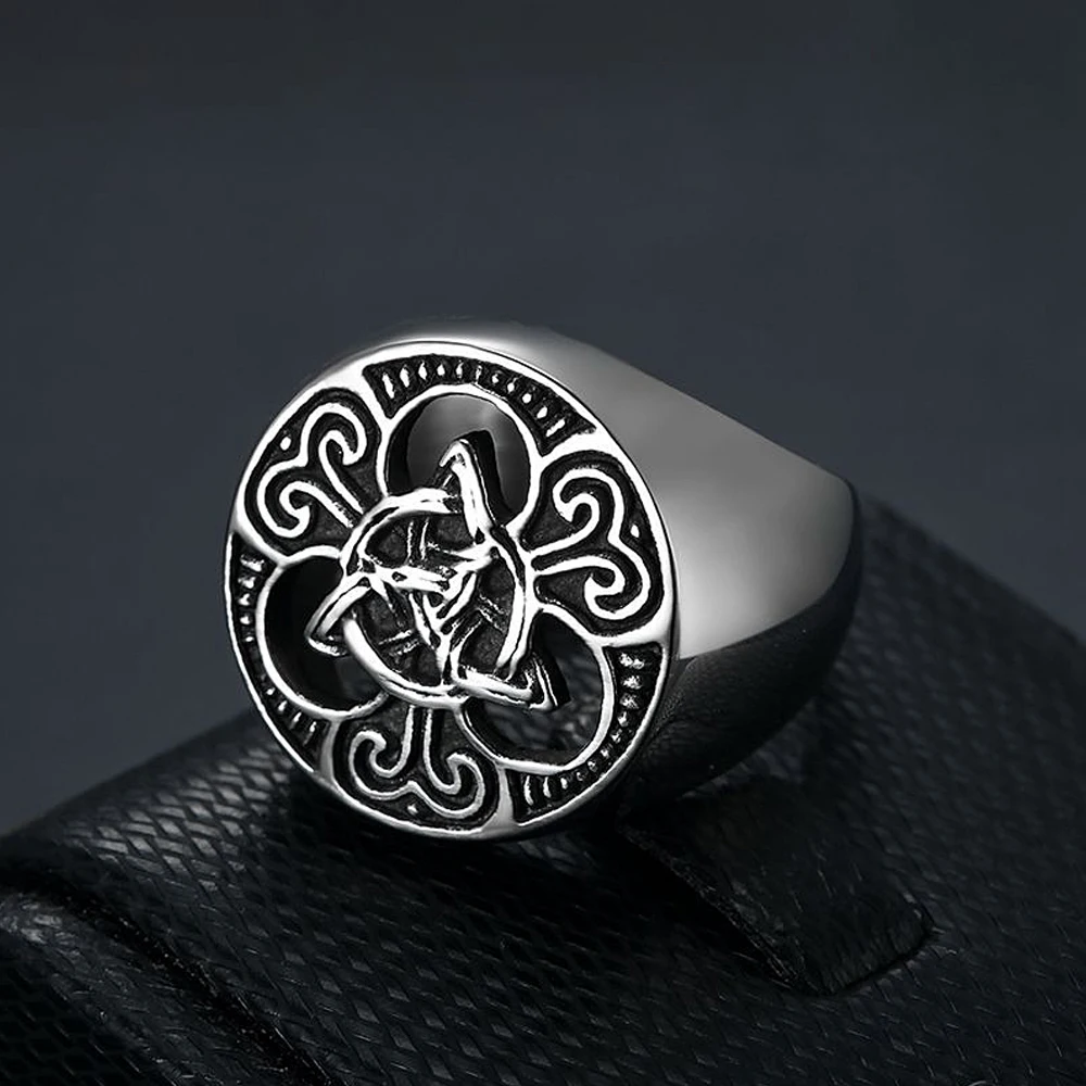 Vintage 316L Stainless Steel Viking Trinity Ring Men Classic Nordic Celtic Ring Fashion Biker Amulet Jewelry Gift Wholesale
Vintage 316L Stainless Steel Viking Trinity Ring Men Classic Nordic Celtic Ring Fashion Biker Amulet Jewelry Gift Wholesale