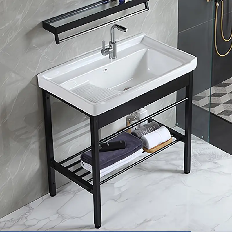 Laundry Basin with Washboard Stainless Steel Floor-Standing Rack Outdoor Laundry Tub Ceramic Laundry Tub Integrated
Laundry Basin with Washboard Stainless Steel Floor-Standing Rack Outdoor Laundry Tub Ceramic Laundry Tub Integrated