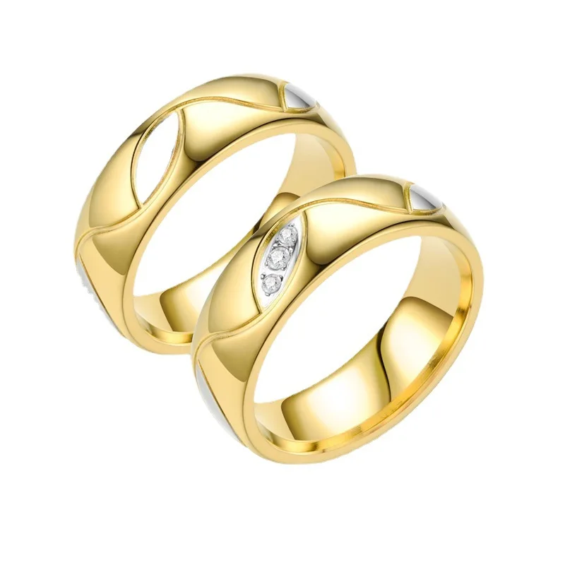 Gold Stainless Steel Couple Ring Personality Minority Design Sense Frosted Smooth Ring High Quality Men's and Women's Food Ring
Gold Stainless Steel Couple Ring Personality Minority Design Sense Frosted Smooth Ring High Quality Men's and Women's Food Ring
