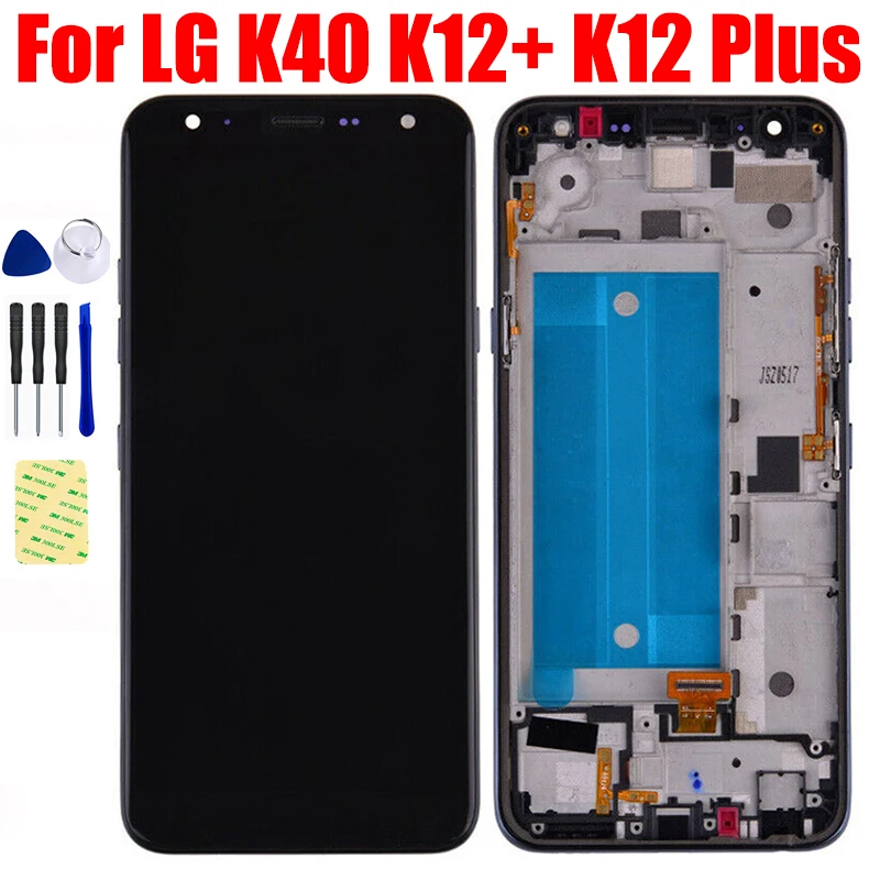 For LG K40 K12+ K12 Plus X4 2019 X420EM LCD Display Panel Pantalla K12 Plus Touch Screen with Digitizer Sensor Assembly Frame
For LG K40 K12+ K12 Plus X4 2019 X420EM LCD Display Panel Pantalla K12 Plus Touch Screen with Digitizer Sensor Assembly Frame