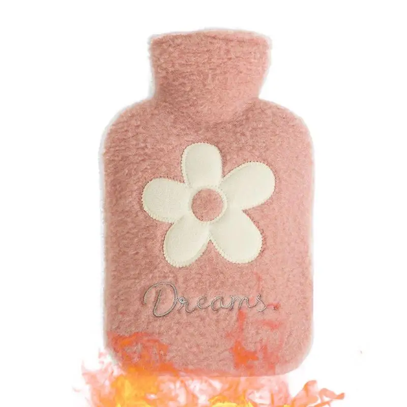 Hot Bottle Water Bag Hands-in Hot Water Bag With Soft Plush Flower Cover For Hot Compress 1000ml Hand Feet Warmer Neck Shoulder
Hot Bottle Water Bag Hands-in Hot Water Bag With Soft Plush Flower Cover For Hot Compress 1000ml Hand Feet Warmer Neck Shoulder