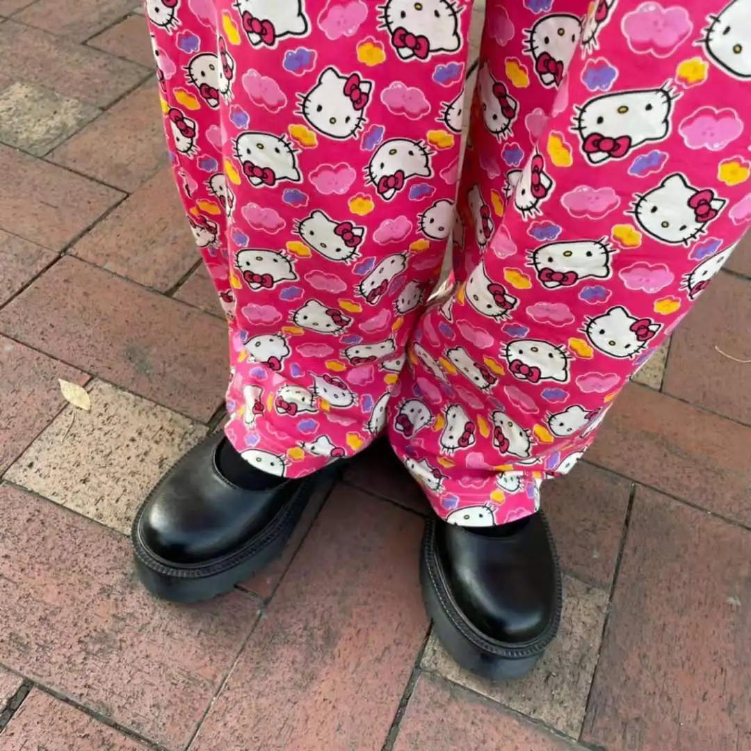 New Hello Kitty Printed Trousers Women Wide Leg Pant Lovely Loose High Waist Casual Thin Pants Traf Y2K Sanrio Hello Kitty
New Hello Kitty Printed Trousers Women Wide Leg Pant Lovely Loose High Waist Casual Thin Pants Traf Y2K Sanrio Hello Kitty