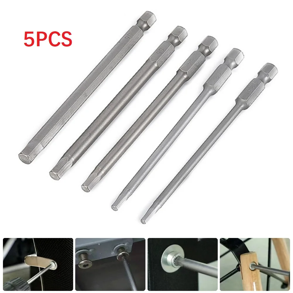 5pc Allen Wrench Screwdriver Bits Magnetic Tips 1/4 Hex Shank 2.5/3/4/5/6mm For Cordless Drill Impact Wrench Electric Screwdrive
5pc Allen Wrench Screwdriver Bits Magnetic Tips 1/4 Hex Shank 2.5/3/4/5/6mm For Cordless Drill Impact Wrench Electric Screwdrive