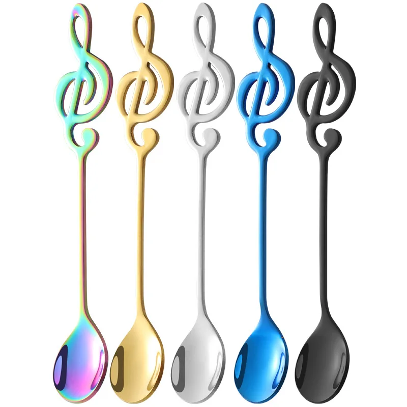 Musical Note Coffee spoon 304 Stainless Steel Teaspoon Sugar Mixing Spoon Kitchen Dining Bar Tableware Coffee Accessories Gift
Musical Note Coffee spoon 304 Stainless Steel Teaspoon Sugar Mixing Spoon Kitchen Dining Bar Tableware Coffee Accessories Gift