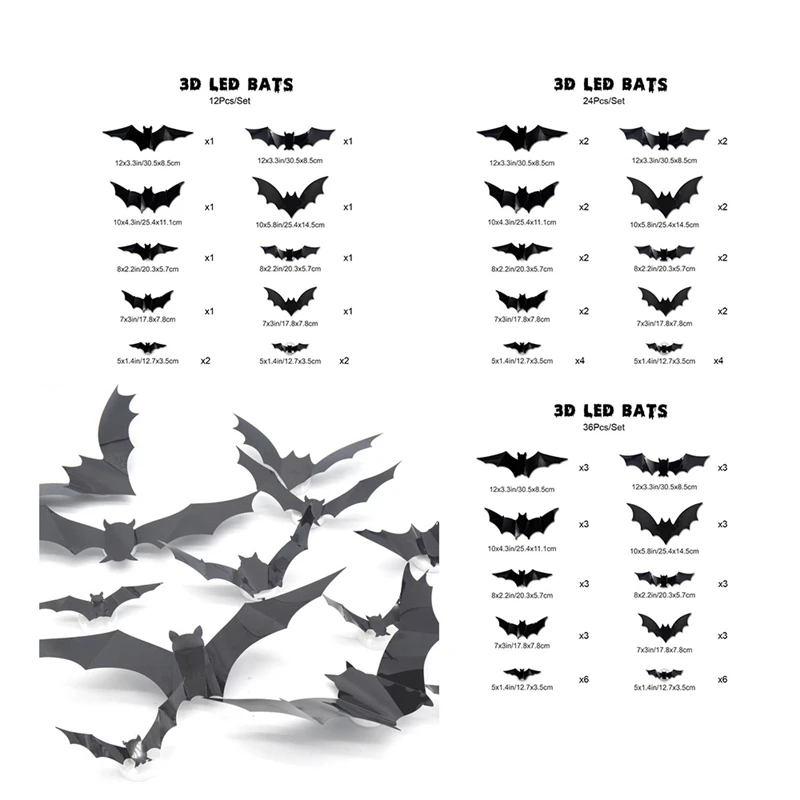 Halloween Decoration 3D Black PVC Bat Halloween Party DIY Decor Wall Sticker Bar Room Halloween Party Scary Props
Halloween Decoration 3D Black PVC Bat Halloween Party DIY Decor Wall Sticker Bar Room Halloween Party Scary Props