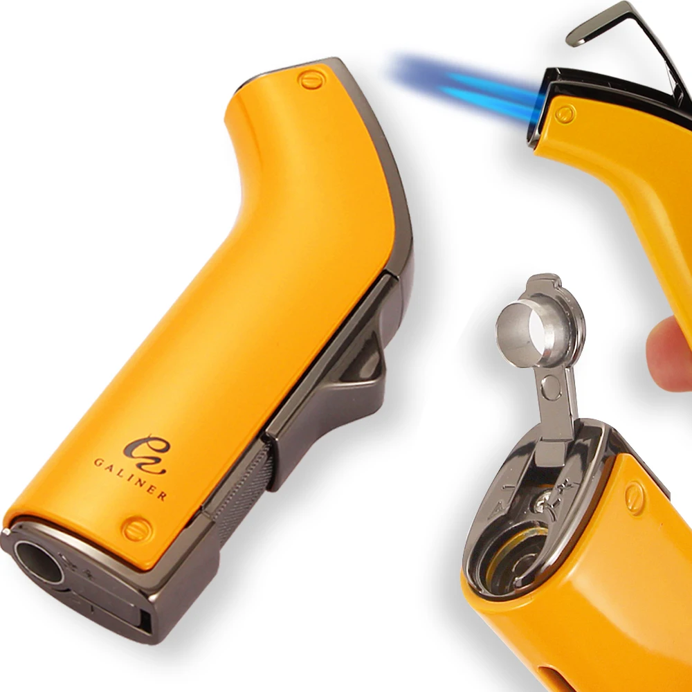 Galiner Metal Lighter Cigar Accessories 3 Torch Butane Gas Lighter Smoking Tool With Cigar Punch Driller
Galiner Metal Lighter Cigar Accessories 3 Torch Butane Gas Lighter Smoking Tool With Cigar Punch Driller