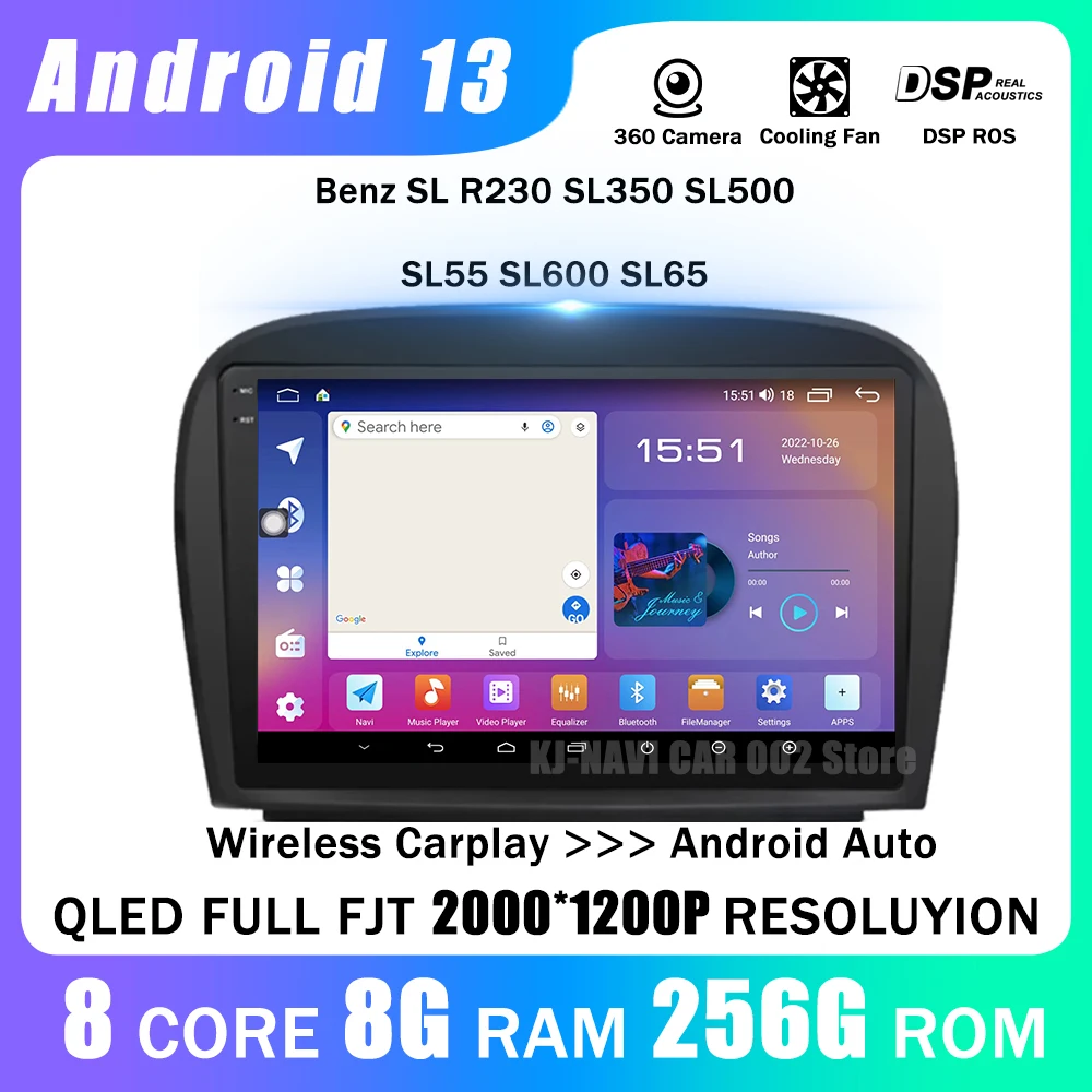 For Mercedes Benz SL R230 SL350 SL500 SL55 SL600 SL65 2001--2007 Radio Carplay Player Android 13 Auto Navigation Stereo GPS
For Mercedes Benz SL R230 SL350 SL500 SL55 SL600 SL65 2001--2007 Radio Carplay Player Android 13 Auto Navigation Stereo GPS