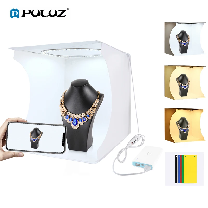PULUZ 12inch Portable Lightbox 3color LED Photo Studio Box Tabletop Shooting Photography Mini Softbox Set for Studio Photography
PULUZ 12inch Portable Lightbox 3color LED Photo Studio Box Tabletop Shooting Photography Mini Softbox Set for Studio Photography