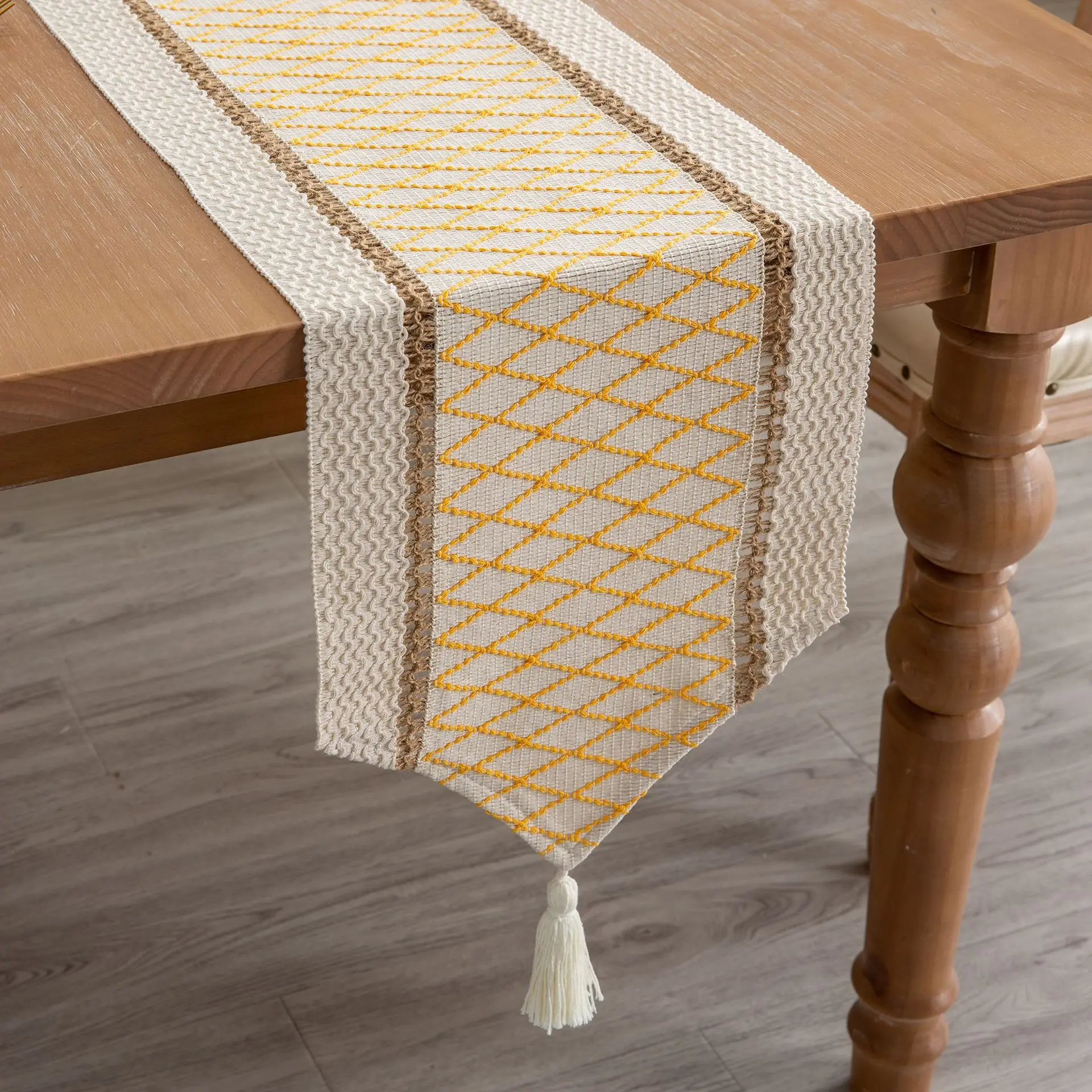 Vintage Table Runner Christmas Cotton Linen Grid Bohemian Style Tablecloth With Tassels Dining Wedding Home Table Decoration
Vintage Table Runner Christmas Cotton Linen Grid Bohemian Style Tablecloth With Tassels Dining Wedding Home Table Decoration
