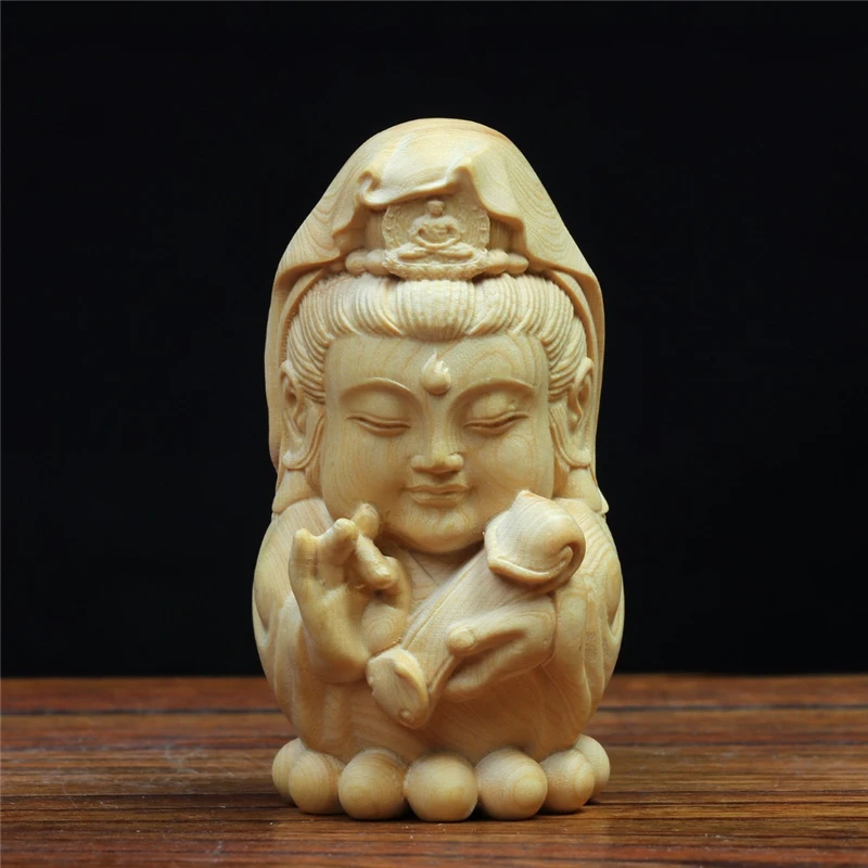 XS674-8 CM Boxwood Guan yin Kuan-yin Fairy Sculpture Buddha Wood Statue Car Decoration Craft Gift Living Room Ornaments
XS674-8 CM Boxwood Guan yin Kuan-yin Fairy Sculpture Buddha Wood Statue Car Decoration Craft Gift Living Room Ornaments